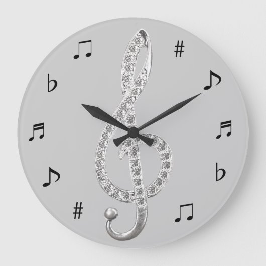 Music Clock Große Wanduhr (Vorderseite)