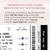 Music Concept Ticket Einzigartiges Baby Shower Einladung
