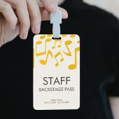 Music Concert Backstage Pass Personal Ausweis