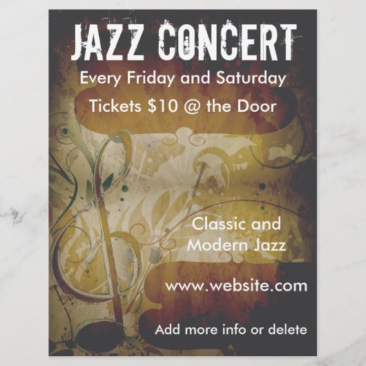 Music Concert Musiknote Flyer (Hinten)