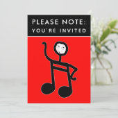 Music Concert Piano Einladung (Stehend Vorderseite)