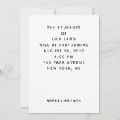 Music Concert Piano Einladung (Rückseite)