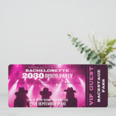 Music Concert VIP Ticket Junggeselinnen-Abschied Einladung (Stehend Vorderseite)