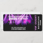 Music Concert VIP Ticket mit QR Code Save The Date (Vorderseite)