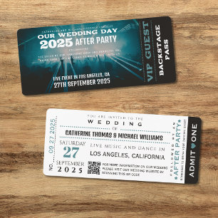 Music Concert VIP Ticket mit QR Code Save The Date