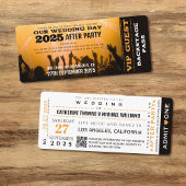 Music Concert VIP Ticket mit QR Code Save The Date