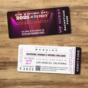 Music Concert VIP Ticket mit QR Code Save The Date