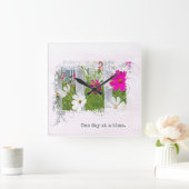 Music Cosmos Garden Quadratische Wanduhr (Zuhause)