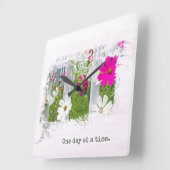 Music Cosmos Garden Quadratische Wanduhr (Winkel)