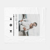 Music Couple Liebe Song Fleecedecke (Vorderseite (Horizontal))