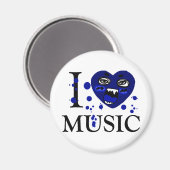 Music Crazy_ Magnet (Vorderseite/Rückseite)