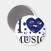 Music Crazy_ Magnet (Vorderseite/Rückseite)