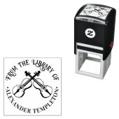 Music Crossed Violins Library Name Permastempel (Beispiel)