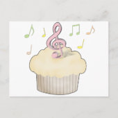 Music Cupcake Postkarte (Vorderseite)