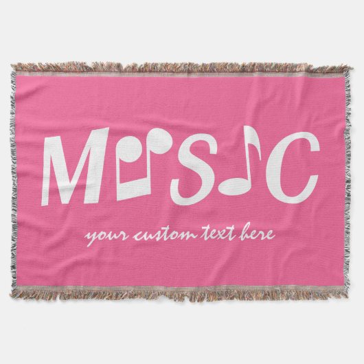 MUSIC Custom Color & Text Werfer Decke (Vorderseite)