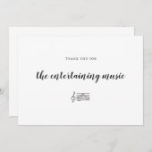 Music Dancefloor Entertainment Wedelband Dankeskarte (Vorne/Hinten)