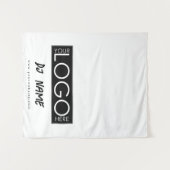 Music DJ Business Logo Modern Table Runner Banner Wandteppich (Vorderseite (Horizontal))