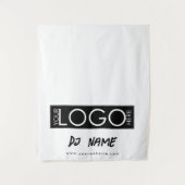 Music DJ Business Logo Modern Table Runner Banner Wandteppich (Vorderseite)