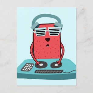 Music DJ Mixer School Band Cool Musician Art Postkarte