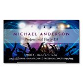 Music DJ Party Concert Planner - Modern stilvoll Magnetische Visitenkarte (Vorderseite)