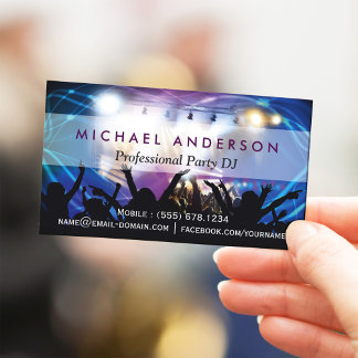Music DJ Party Concert Planner - Modern stilvoll Magnetische Visitenkarte