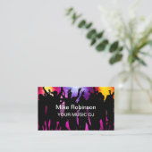Music DJ Theme Cool Business Cards Visitenkarte (Stehend Vorderseite)