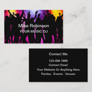 Music DJ Theme Cool Business Cards Visitenkarte