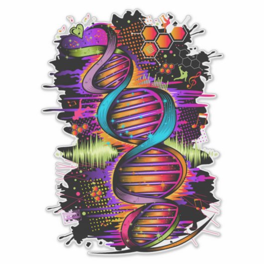 Music DNA Aufkleber (Vorderseite)
