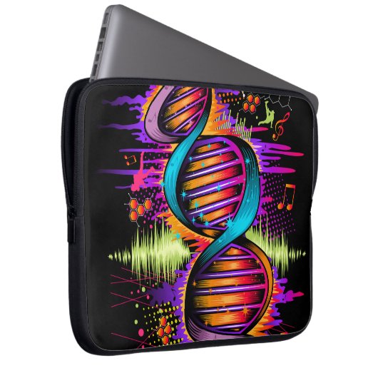 Music DNA Laptopschutzhülle (Vorne Rechts)