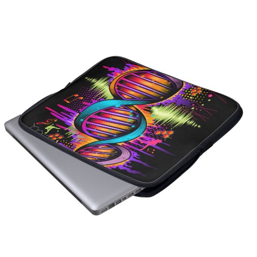 Music DNA Laptopschutzhülle (Vorne Knopf)