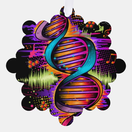 Music DNA Ornament Karte (Vorderseite)