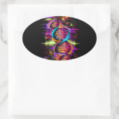 Music DNA Ovaler Aufkleber (Tasche)