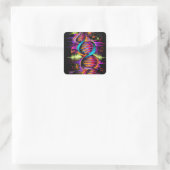Music DNA Quadratischer Aufkleber (Tasche)