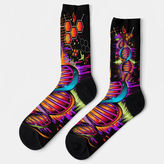 Music DNA Socken (Linkes Detail)