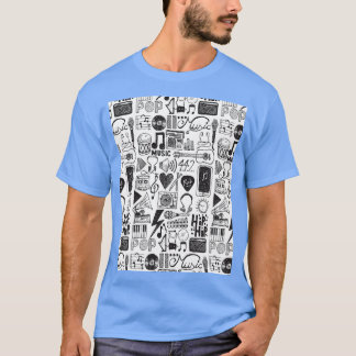 Music Doodles Graphic T-Shirt