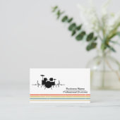 Music Drummer Visitenkarte (Stehend Vorderseite)