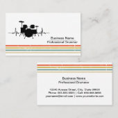 Music Drummer Visitenkarte (Vorne/Hinten)