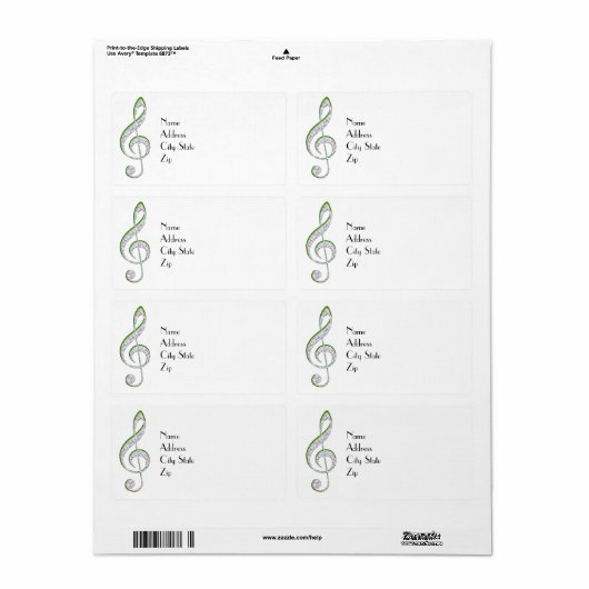 MUSIC Emerald and Diamond Treble Clef (Vorne)