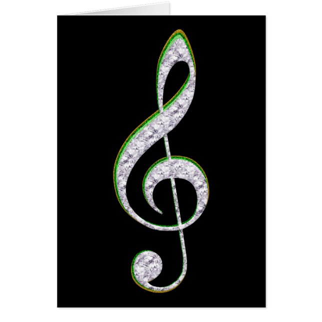 MUSIC Emerald and Diamond Treble Clef (Vorne)