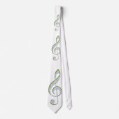 MUSIC Emerald and Diamond Treble Clef Krawatte (Vorderseite)