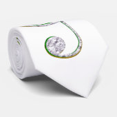 MUSIC Emerald and Diamond Treble Clef Krawatte (Gerollt)