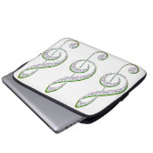MUSIC Emerald and Diamond Treble Clef Laptopschutzhülle (Vorne Knopf)