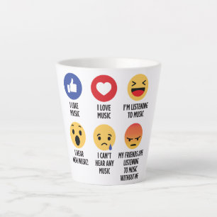 Music Emojis Milchtasse