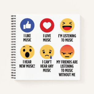 Music Emojis Notizblock