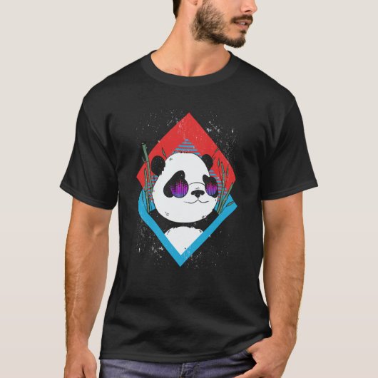 Music Equalizer DJ Rave Party Musican Panda T-Shirt (Vorderseite)