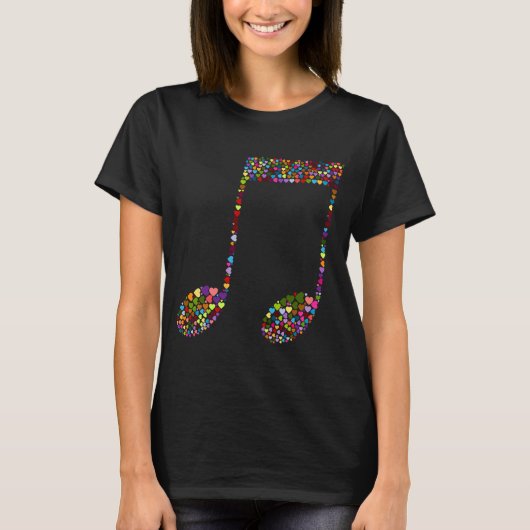 Music Equals Life Frequency Musicians Musiknote T-Shirt (Vorderseite)