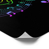Music Equals Life Treble Clef Music Lovers Poster (Ecke)