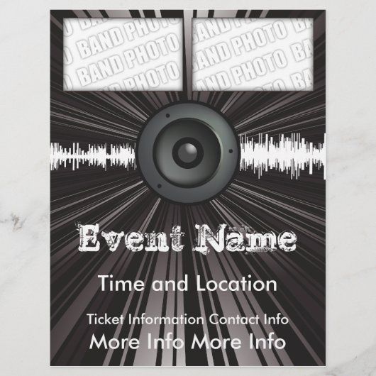 Music Event Flyer Lautsprecher Blast (Vorne)