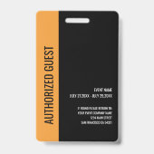 Music Event Guest Event Ausweis (Rückseite)