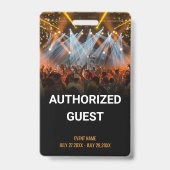 Music Event Guest Event Ausweis (Vorderseite)